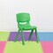 Emma and Oliver 5 Pack Plastic Stackable School Chair with 15.5'' Seat Height